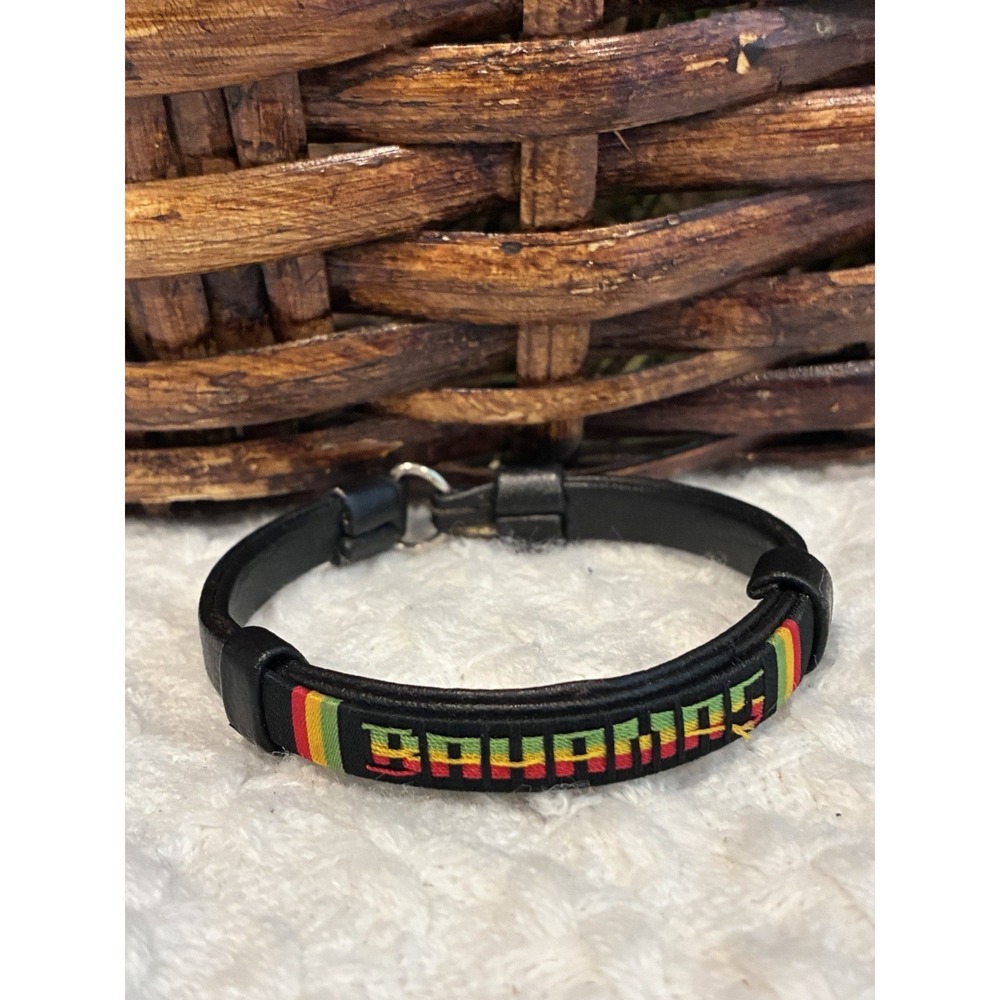 Rasta Bracelet Bahamas Leaf Bracelet Accessories Leather Bracelet